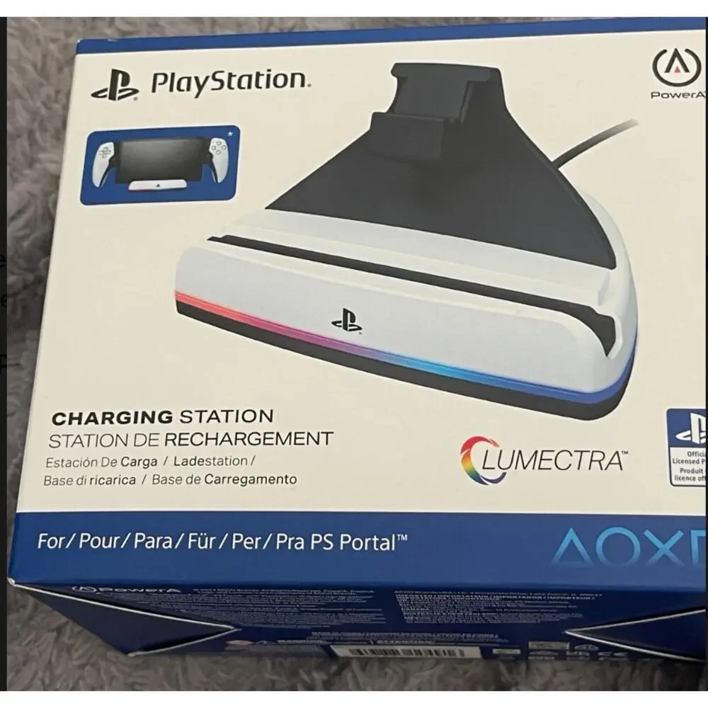 PowerA Lumectra Charging Station for PlayStation Portal PS Portal RGB USB-C